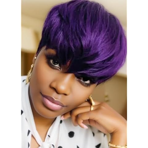 BeiSDWig Synthetic Short Hair Wig Synthetic Wigs for Black/White Women Natural Short Hair Wig with Bang (BeiSDWig-1042) Cover