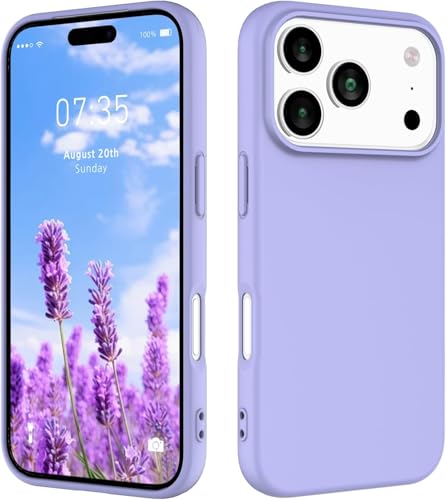 Image of Back Cover Compatible with iPhone 17 Pro Max Case Liquid Silicone Full Protection Shock Proof Back Cover for iPhone 17 Pro Max (Purple)