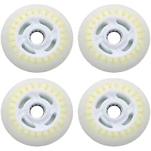 LED Light-Up Inline Skate Wheels, 90-125mm Diameter, 24mm Thickness, 90A Durometer, No Batteries Required 4, Colorful Flash, 100mm