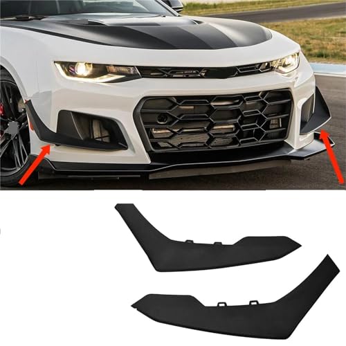KQCRZRJA Compatible With Chevrolet Camaro 2016-2023 Car Front Bumper Corner Side Splitter Canards Dive Planes Bodykit AMPP Bumper 1LE Style 2 PCS, efhbiufheroih9