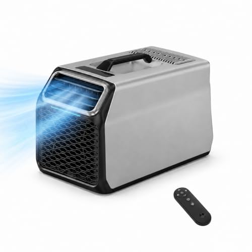 Nuevo aire acondicionado portátil 5000 BTU, 220-240V para casa y caravana, con filtro lavable, modo deshumidificación, temporizador y modo sueño, ideal para habitaciones, oficina o van Gray-220V