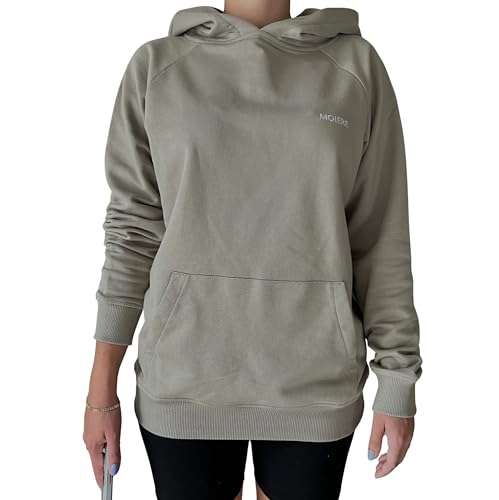 MOIERE - Hoodie made from 100% organic cotton - Made in Portugal - GOTS, beige, L