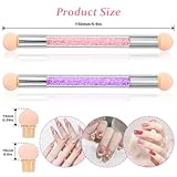 Nail Sponges for Ombre, Double Head Sponge Nail Art Brush, Ombre Gel Tool, 2pcs Nails Sponge Pen With 8 Pcs Replacement Head, Nails Art Design Brushes, Gel Acrylic Manicure Brushes - Image 2