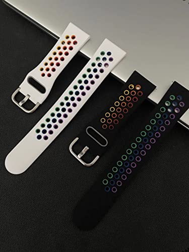 Rainbow Color Watch Band Strap Silicone Wristband For /24