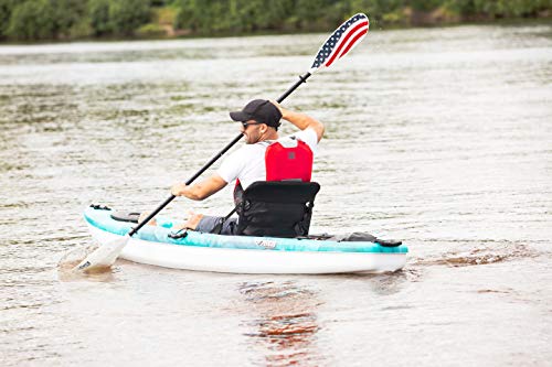 Pelican Sport - Poseidon Kayak Paddle - Limited USA Edition - 230cm (90.5 in.) - Aluminium Shaft & Fiberglass Reinforced Polypropylene Blades - Ergonomic Shaft Design - 0/65° Blade Angle - PS1981-00 — view 4