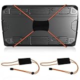 2 Pack Fish Finder Cover Straps – Adjustable Bungee Graph Cover Secure Strap for Travel, Keeps Fishing Graph Screen Covers in Place, Fits Up to 18" (Orange)