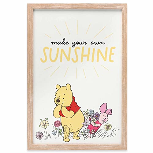Image of Disney Winnie the Pooh Make Your Own Sunshine Framed Wood Wall Decor - Adorable Winnie the Pooh Picture for Home