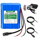 CITYORK 3000mAh 12.6V Batterie Rechargeable Lithium-ION pour Panneau de Chargement Solaire...