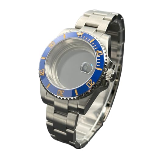 1�� 40mm NH35 �T�u/GMT �P�[�X 120�N���b�N�x�[�� �X�e�����X�X�`�[�� �T�t�@�C�A�K���X NH34/NH36 ���[�u�����g�p 28.5mm �_�C���� �A�N�Z�T���[(#27/33/613,Glass back cover)