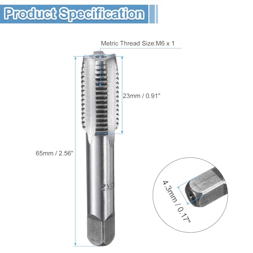 Tarauds M16 x 2 H2 uxcell en acier rapide HSS de haute précision géométrique - 2