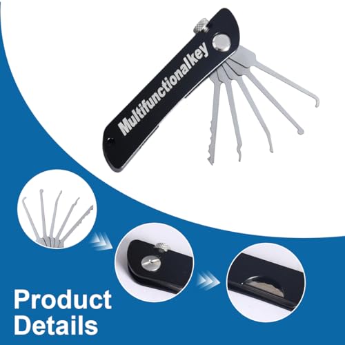 JAWUZ 20 in 1 kit crochet kit de crochetage kit crochetage serrure kit crochetage serrure clef passe partout Convient aux débutants et aux professionnels（Noir） – vue 3