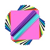 HTVTONT Adhesive Vinyl for Cricut-14 PCS 12" x 12" Matte Permanent Vinyl Bundle, Assorted Colors Per