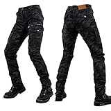 1. Tissu: Matériau 97% coton + 3% Spandex, résistant à l'usure, coupe-vent, respirant, résistant à la déchirure, Sécurité de la mode et sécurité de conduite conçue pour la protection de la moto en plein air