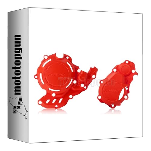 Protecciones Acerbis X-Power en color rojo para cárter de moto Husqvarna FX 350