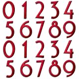 HopeWan Red Mailbox Numbers, 2.8 Inch Door Address Sign Number Stickers for Aprtment Office Room Hom