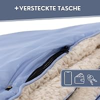 BERGTIGER® GMIATLI - 3in1 Outdoor Decke warm & gemütlich I Camping Decke wasserabweisend + Teflon EcoElite I Reisedecke Ultraleicht I Indoor & Outdoor Decke, Poncho & Schlafsack I Sherpa & Ripstop – Ansicht 7
