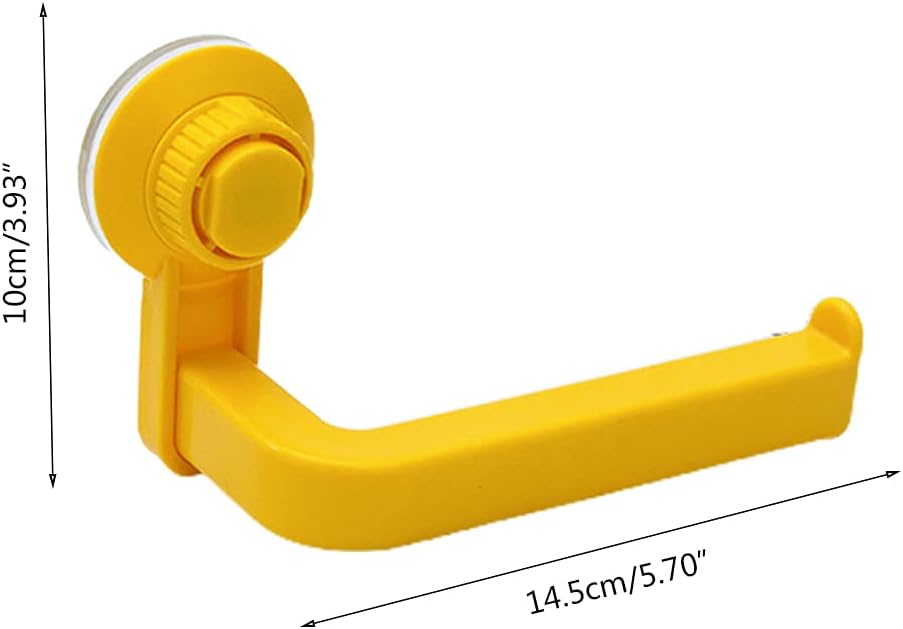Suction Cup Paper Towel Holder, Wall-Mounted Toilet Paper Holders, Self-Adhesive Toilet Tissue Hanging Racks Easy-Install, Black image 3