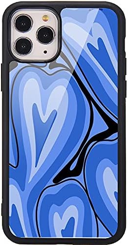 MAYCARI Blue Smile Printed Phone Case for iPhone 11, Hard Back Case with Soft TPU Bumper for Girls Children Women Protective Phone Case for iPhone 11