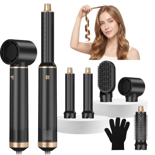 Image of 5 in 1 Hair Styler 5 in 1 Magic Styler, Air Styler Set with Curl Straighten, Volumise, Smooth and Drying for Styling, Hot Air Styler for All Hair Type/Length
