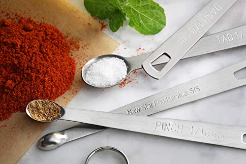 New Star Foodservice 42924 Stainless Steel Measuring Spoons Set, Mini #TOP6