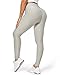 TRENDOUX Tik Tok Leggings, Damen High Waist Slim Fit Lange Bauchkontrolle Stretch Yoga Tights Shaping Sporthose Laufhose Fitnesshose, Up Up Leggings Damen - Grau XL