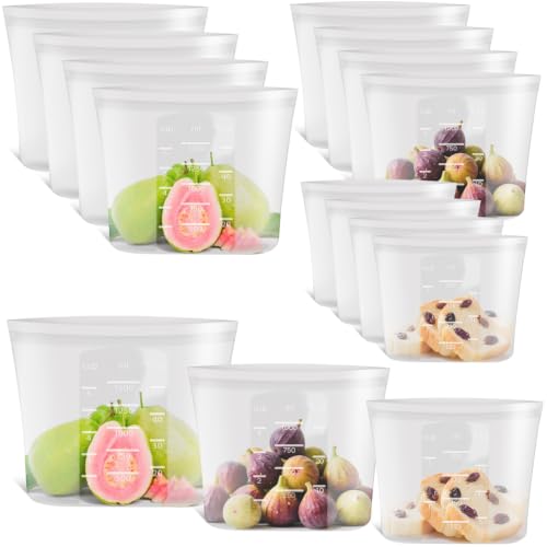 12-Pack Silicone Bags