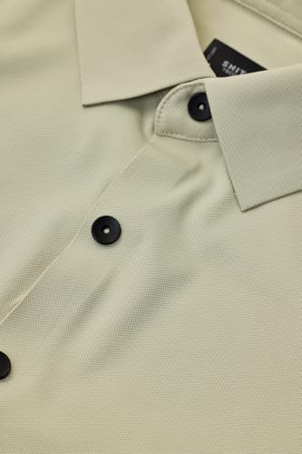 Image of SNITCH Men Casual & Semi-Formal Shirt | Regular Fit Full Sleeve Point Collar Solid Design | Premium Nylon Blend Breathable & Stretchable Fabric for All Day Comfort