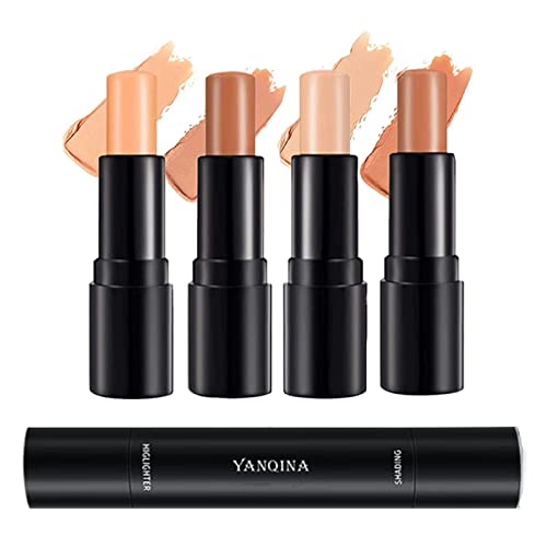 NEW GENERATION Dual-Ended Face Shapping Stick, Cream Contour Stick, Concealer and Bronzer Stick Moisturizing Long lasting (02&03)