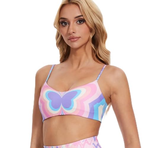 Dopamine Butterfly Woman Yoga Bra Power Flex Tummy Control Workout