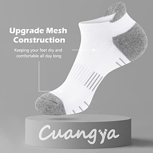 Cuangya Ankle Socks Women Athletic No Show Socks Running Hiking Cushioned 5-Pairs #TOP1