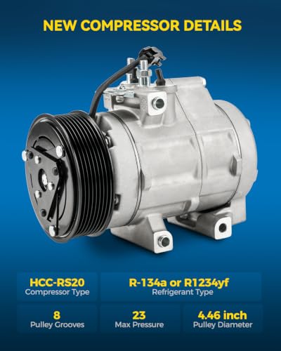 Image of PHILTOP Air Conditioner AC Compressor for Ford F250 /F350 /F450 /F550 Super Duty 2011-2016 6.7T,F650 /F750 2016-2019, 2021-2023 6.7T,F59 Commercial Stripped Chassis 19-21,F53 Motorhome Chassis 19-23