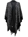 Metallic Knit Shawl Wrap