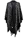 Luxury Divas Metallic Knit Shawl Wrap