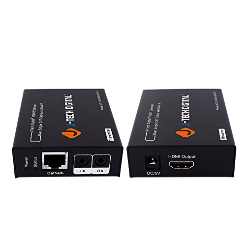 J-Tech Digital HDMI Extender by Single Cat 5E/6/7 up to 200ft with Dual IR and EDID support DTS, Dolby, LPCM - Thumbnail 3