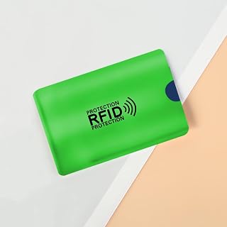 2Pcs RFID Blocking Card Contactless NFC Cards Protector Credit Card Holder Waterproof Cards Sleeves for Women Men,Green