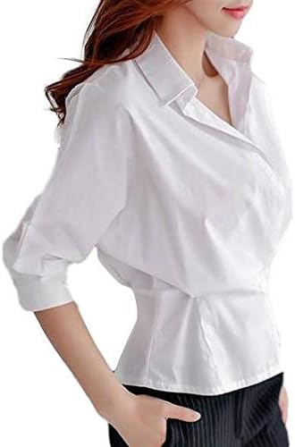 Amazon アイラカリラ 襟付き Vネック トップス ハイウエスト 七分袖 カシュクール ギャザー ウエストマーク シャツ ブラウス レディース スタイリッシュ フォーマル オフィス 胸元 谷間 パーティー スリム ワンピ キャバ 嬢 キャバ嬢 キャバクラ クラブ 韓国 美脚