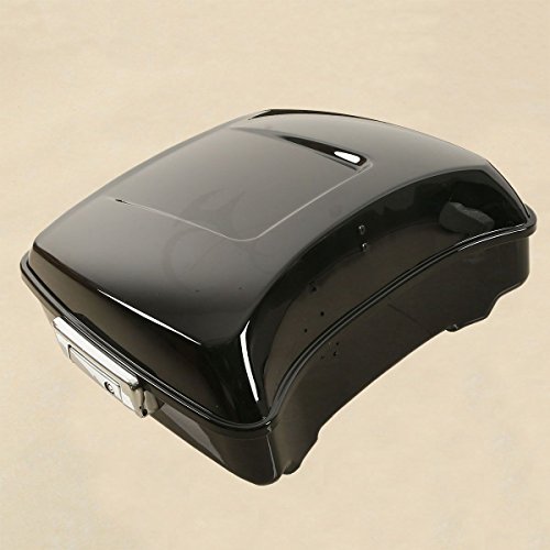 Xfmt Chopped Tour Pack Trunk Backrest + Solo Tour Pack Mounting Rack Compatible With Harley Street Road Glide 2014-2022 #TOP3