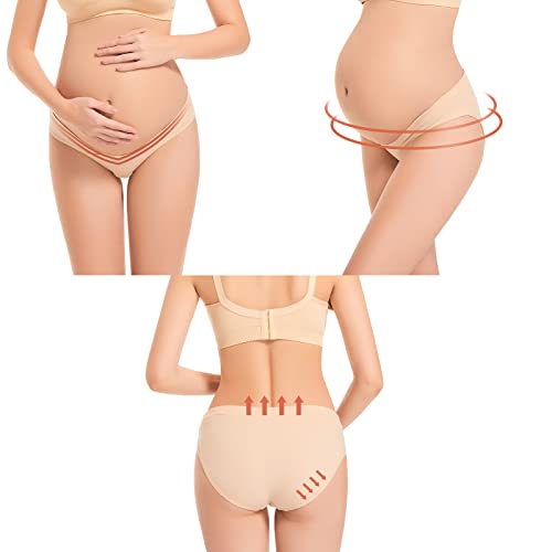 Dresime Maternity Underwear 6 Pack Postpartum Panties For Women Cotton Pregnancy Underwear Under Bump Brief Post Partum Undies #TOP3