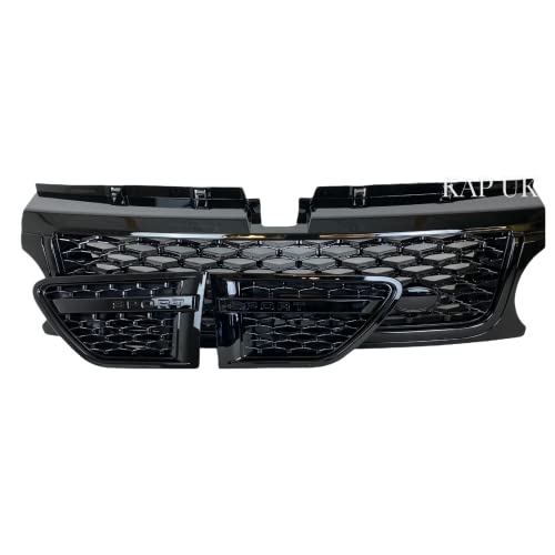 Gloss Black Front Grille & Side Vents Black Mesh RR Sport L320 2010-13