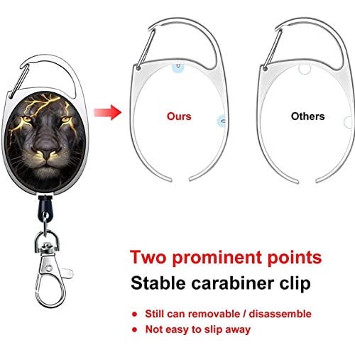 4 Pack Retractable Badge Reel With Clip, Ulifemall Retractable Id Badge Holder Retractable Lanyard Keyring Keychain With Belt Clips Creative Nurse Badge Reel For Id Card Key Ring #TOP3