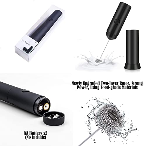 Montalatte Cappuccinatore Schiumatore A Batteria Per Caffè, Latte, Calda, Mixer Per Bevande A Lunga Durata Con Frusta In… - immagine 4