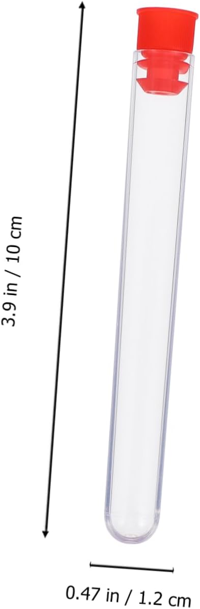 GANAZONO 40pcs Plastic Test Tubes Storage Containers for Science Lab Boys and Girls Educational Toys Leakproof Liquid Container for Daily Use