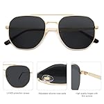 SOJOS Classic Square Aviator Sunglasses for Women Men Retro Hexagon UV400 Protection Shades SJ1222 - Image 3