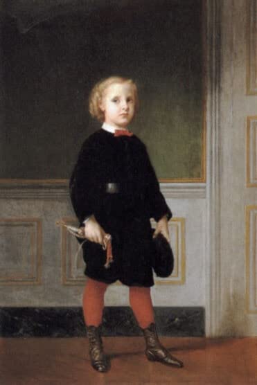 Tableau portrait d'enfant Tony Robert-Fleury pour déco salon 60x90cm