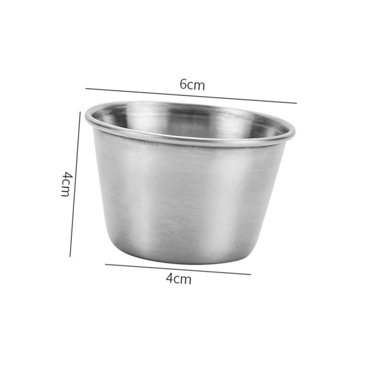 COLLBATH Metal Dipping Condiment Cups Stainless Steel Sauce Cups Set for Kitchen