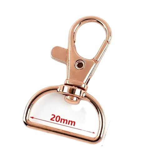 ���u�X�^�[�o�b�N���o�b�O�X�g���b�v,�J���r�i�t�b�N�t���X�C�x���N���X�v,20mm, 25mm, 10-100p 50Pcs/RoseGold-20mm