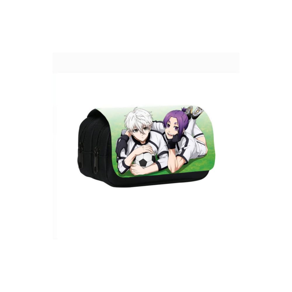 1PC Anime Blue Lock Pen Pencil Case Big Capacity Cartoon Marker Bags Storage Holder，STY 10