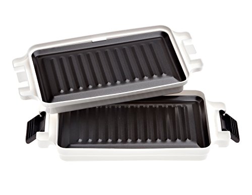 Microwave Griller - Turn Your Microwave Into a Grill - Cook Burgers Hotdogs Breakfast Meats and More in Minutes - Non Stick Surface Durable Plastic - 10 78 x 5