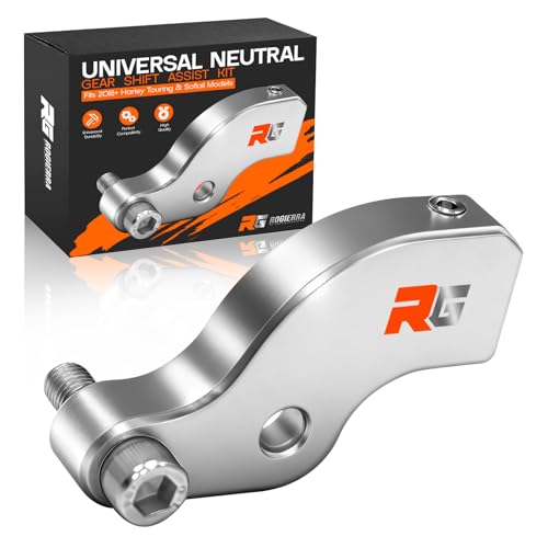 Ez Shift Neutral Gear Assist Kit for Harley- CNC Machined Shift Lever Easy Neutral Finder Fits 2018-2025 Touring (ElectraGlide/Road Glide/Tri Glide) & Softail (Fat Boy 114) Motorcycles(Silver)