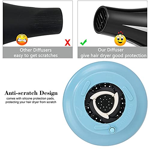 Secador de cabelo difusor ajustável secadores de cabelo difusor para cabelos cacheados ou ondulados